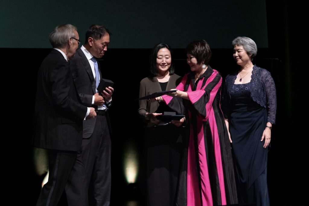 Awards are presented during the Asian American Pioneer Medal Symposium and Ceremony at Stanford Memorial Auditorium on Saturday, July 27, 2024, in Stanford, Calif. (Photo by Jim Gensheimer)
