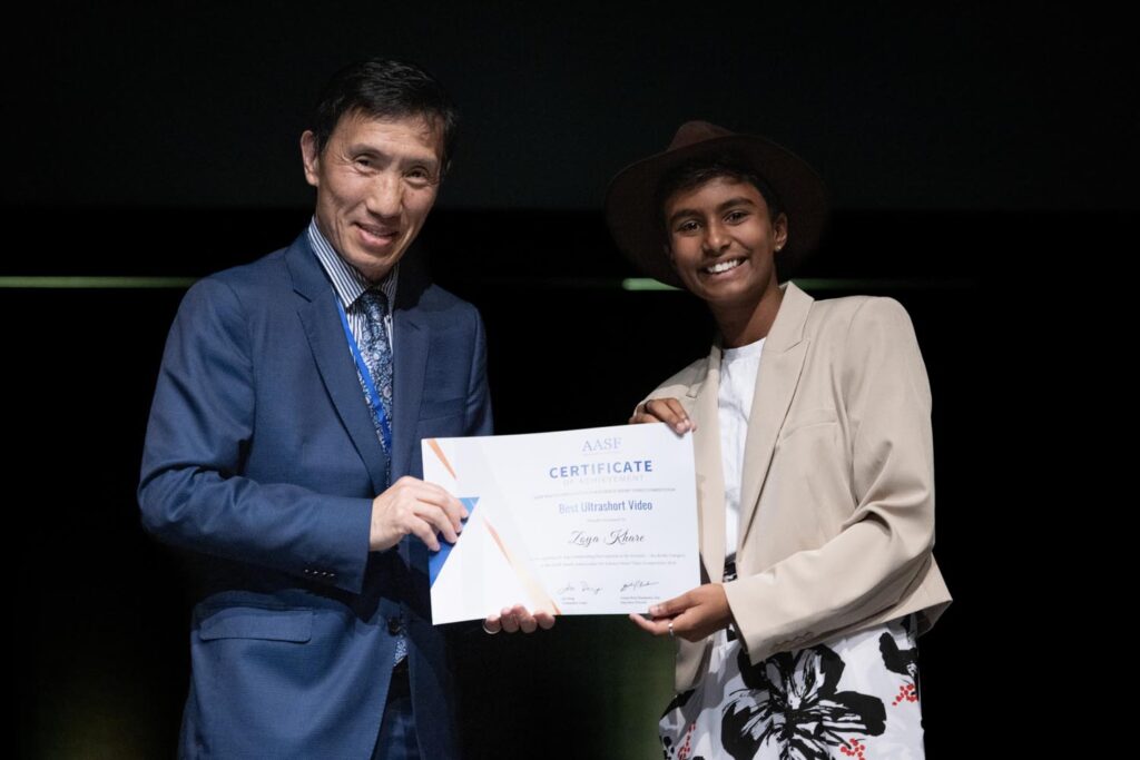 Awards are presented during the Asian American Pioneer Medal Symposium and Ceremony at Stanford Memorial Auditorium on Saturday, July 27, 2024, in Stanford, Calif. (Photo by Jim Gensheimer)