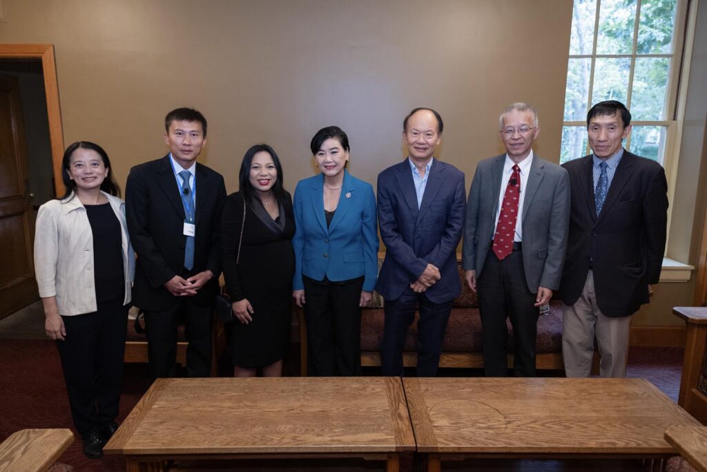 during the Asian American Pioneer Medal Symposium and Ceremony at Stanford Memorial Auditorium on Saturday, July 27, 2024, in Stanford, Calif. (Photo by Jim Gensheimer)