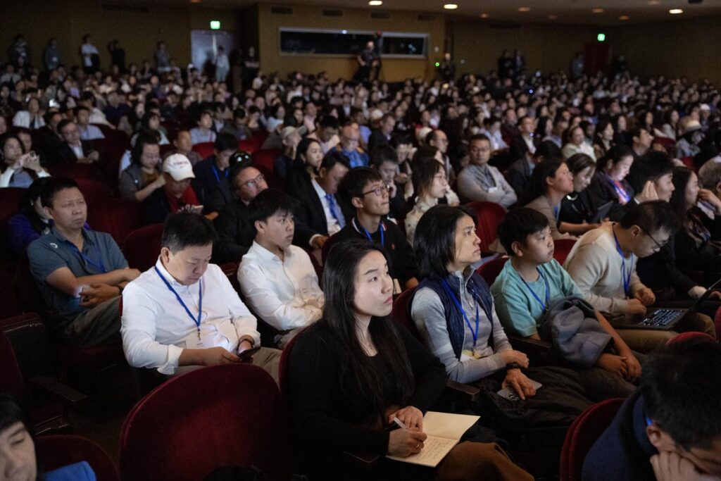 during the Asian American Pioneer Medal Symposium and Ceremony at Stanford Memorial Auditorium on Saturday, July 27, 2024, in Stanford, Calif. (Photo by Jim Gensheimer)