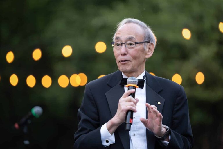 Secretary Steven Chu speaks at the 2026 Sponsor Gala Dinner at the Cantor Arts Center